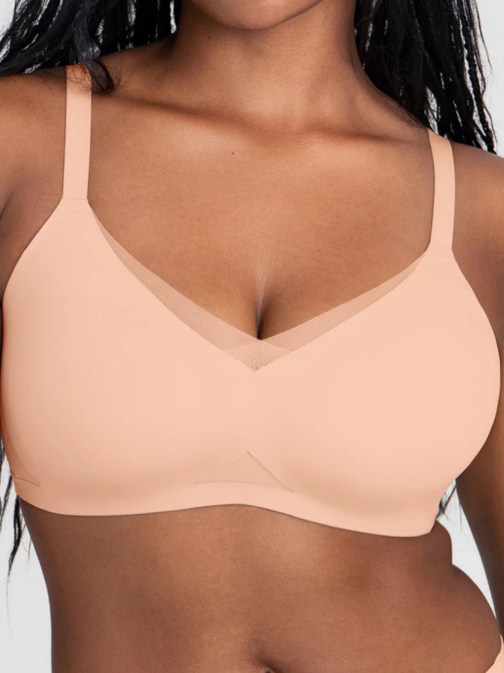 NWT Honeylove Crossover Bra in Blush